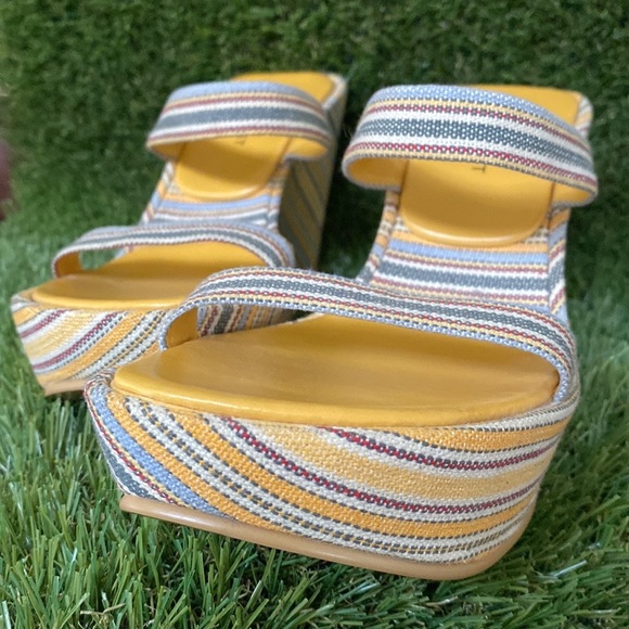 NINE WEST NEW Platform Wedge Sandals Size 8 1/2 M - Picture 3 of 16